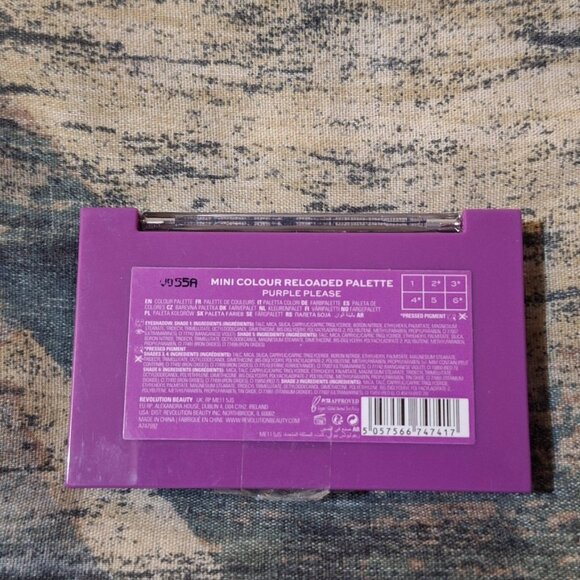 💜👑 Revolution Mini Colour Reloaded Eyeshadow Palette | Purple Please -Swatched - Picture 2 of 3
